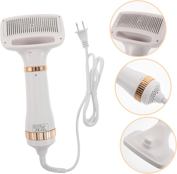 Toddmomy Pet Grooming Blow Dryer 2-in-1 Adjustable Heat US Plug 300w | Abs Build, 50-60hz Rated Frequency, Portable Design, Quiet Airflow for Home or Salon Use