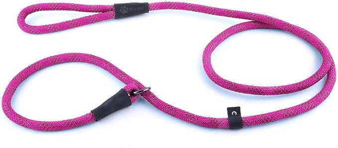 Max and Neo Rope Slip Lead Reflective 5 Foot - We Donate a Leash to a Dog Rescue for Every Leash Sold (5 FT x 1/3" Small Dog, Pink)