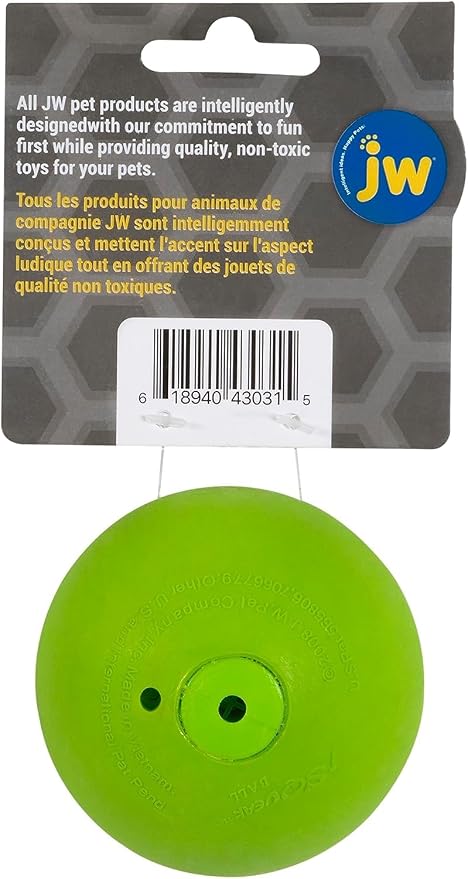 JW PET ISqueak Squeaker Dog & Puppy Fetch Chew Toy MEDIUM BALL 3 PACK
