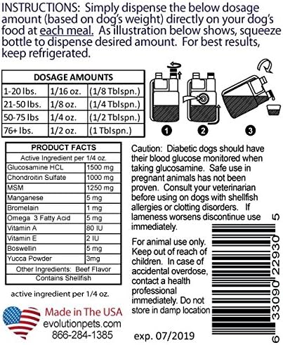 LifeSpan Advanced Liquid Glucosamine, MSM & Chondroitin for Dogs