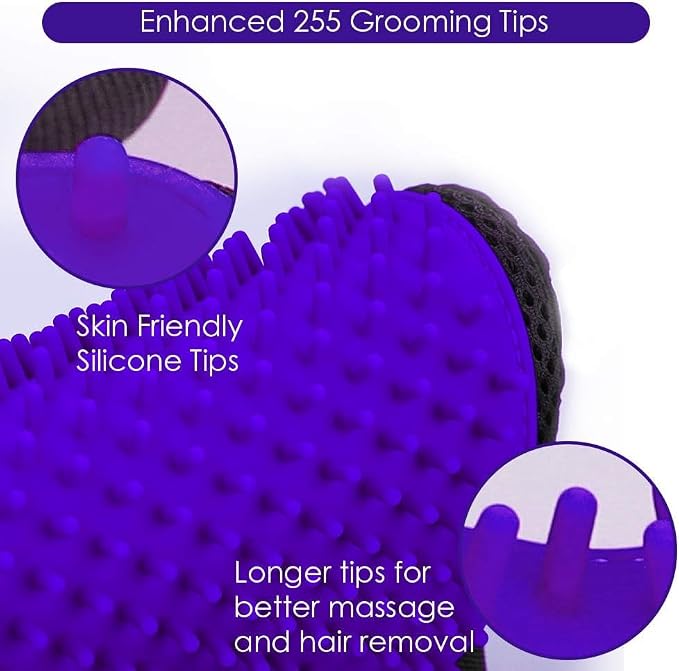 DELOMO Pet Hair Remover Glove, 1-Pack, Purple