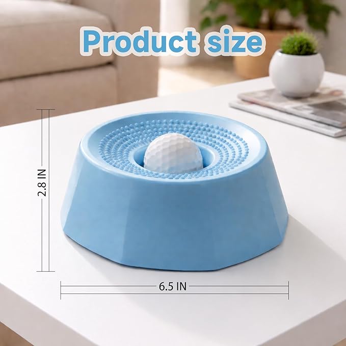 Dogs & Cats Lick Bowl Slow Feeder, Dog & Cat Enrichment Toy with Rotating Treat Ball, Strong Suction Base, Easy to Clean Interactive Puzzle Feeder for Anxiety Relief, Slow Eating & Mental Stimulation