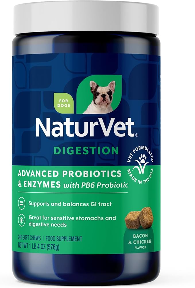 NaturVet Advanced Probiotics & Enzymes Chews for Dogs - 240ct