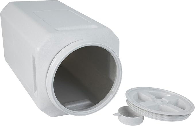 Vittles Vault Traditional Dog and Cat Food Container + Scoop, Gray, 80lbs