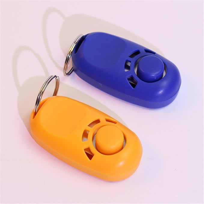 Dog Training Clicker, Stretch Wrist Rope, Orange