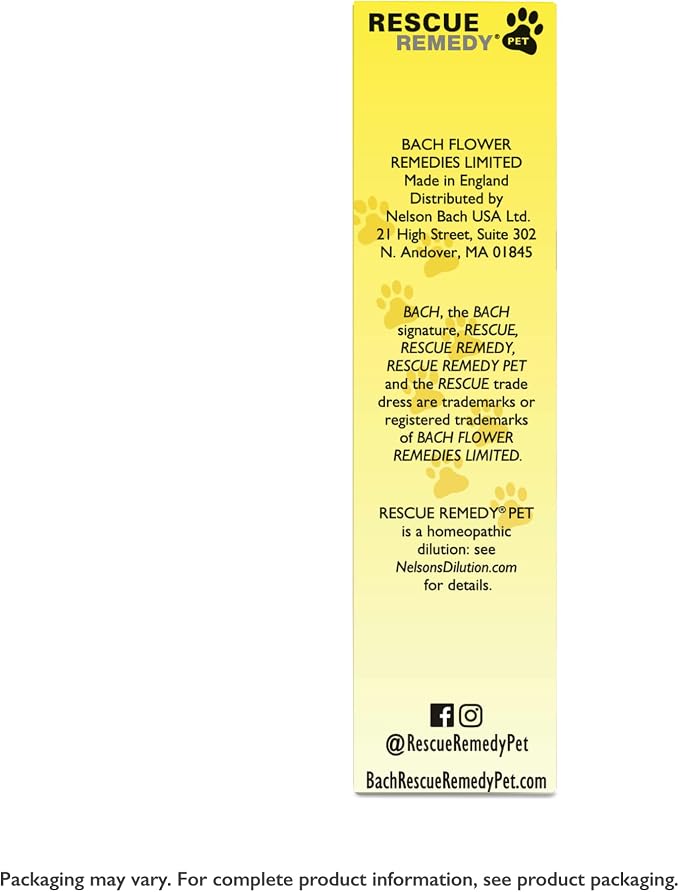 Bach Rescue Remedy Pet Dropper - 20mL, Pack of 2 - Stress & Tension Support for Dogs & Cats Natural Flower Essences - Sedative-Free, Homeopathic Liquid Formula - for All Breeds, Ages & Weights