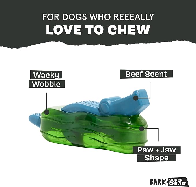BarkBox Crocness Monster Dog Toy - for Medium Dogs | Beef-Scented, Perfect for Tough Chewers to Grab, Grip, and Chew for Endless Fun