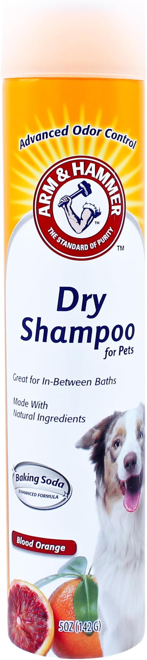Arm & Hammer Aerosol Dry Dog Shampoo, Blood Orange, 5 Oz, 6-Pack
