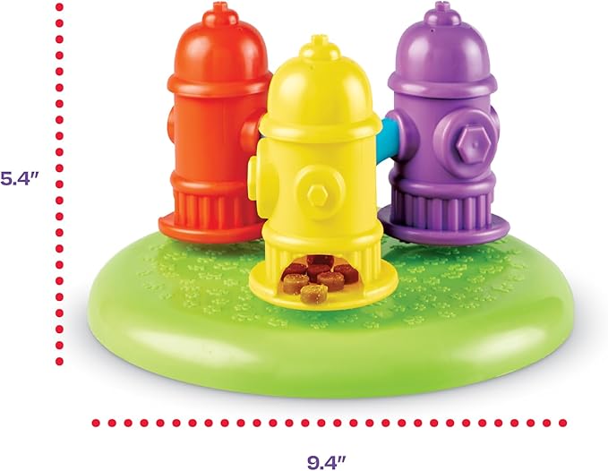 Brightkins Spinning Hydrants Treat Puzzle - Interactive Dog Toys, Treat Puzzles for Dogs Medium
