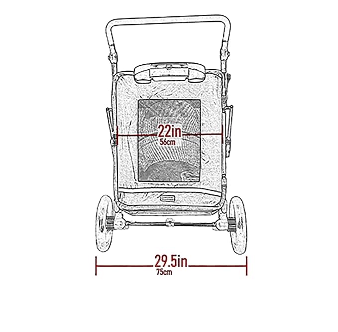 Pet Gear No-Zip Expedition Pet Stroller - Light Graphite, Dual Entry
