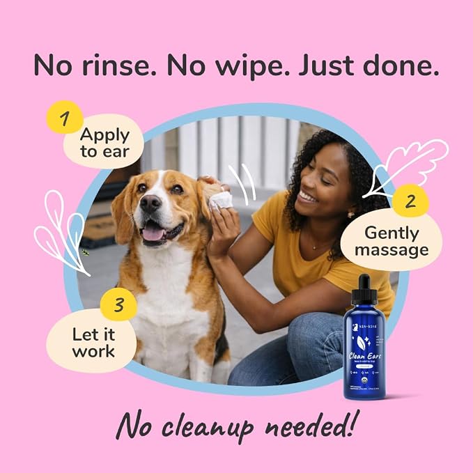 kin+kind Clean Ears Natural Leave-in Ear Cleaner, 4 fl oz