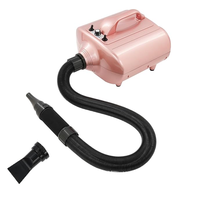 Pet Grooming Hair Dryer, 3600W Dog Pets Blower, Double Motor High Performance Pet Grooming Dryer, 77~149℉ Adjustable High Velocity Professional Dog Hair Drying Blower (Pink)