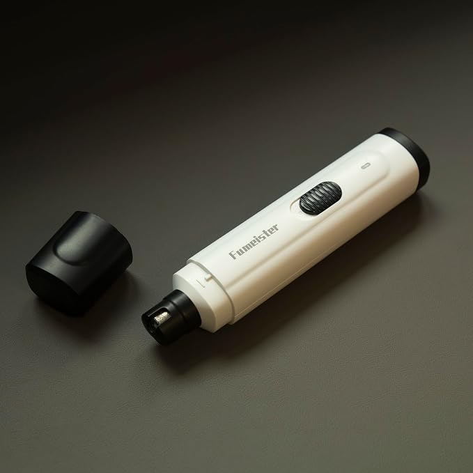 Pet Nail Grinder, Quiet 2-Speed Type-C Rechargeable - White