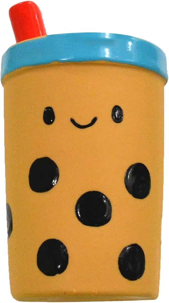 Latex Dog Squeaky Chew Toys, Bubble Milk Tea 4.8"