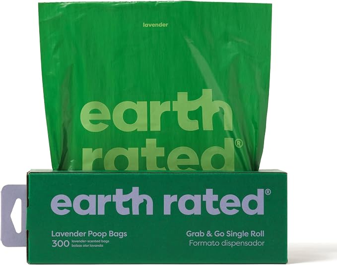 Earth Rated Dog Walking Essentials Bundle - 300 Waste Bags + 100 Grooming Wipes, Lavender