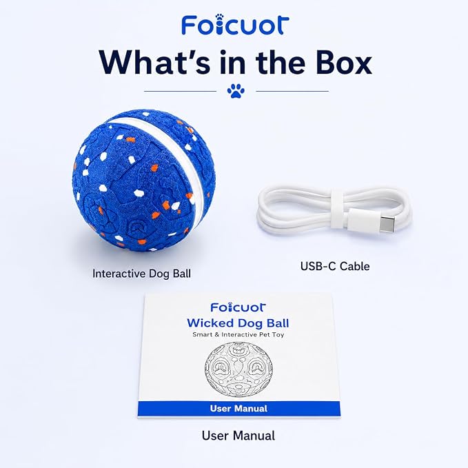 Interactive Dog Ball Toy, 3 Modes, LED, Sound & Vibration, USB-C | Durable E-TPU, Colorful LED Lights, Sound & Vibration, 50-Min USB-C Charging, Up to 3.5H Playtime, IP7 Water Resistance