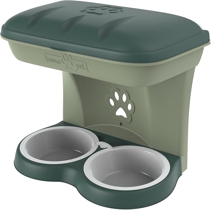 Bama Pet AP-19041 Elevated Food Stand - Medium, Green