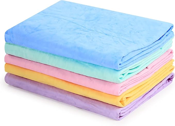 GabeFish Super Absorbent Shammy Dog Towels Quick Dry Eco-Friendly Soft Multifunctional Pets Cats Towel Packs Small 5PC