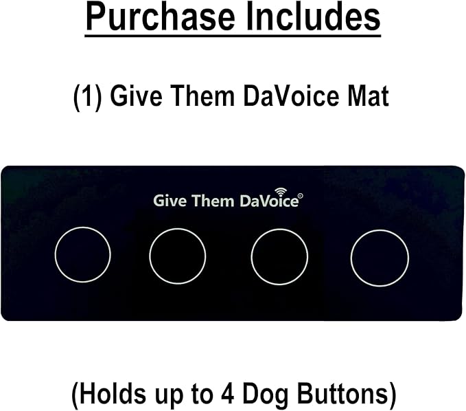 DaVoice Dog Button Mat, 4 Button Placements