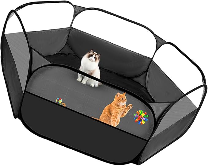 Quick Setup Small Pet Tent with Strong Cloth and Visible Net Suitable for Kittens Puppies and Ferrets Indoor Fun Indoor Outdoor Pet Pen
