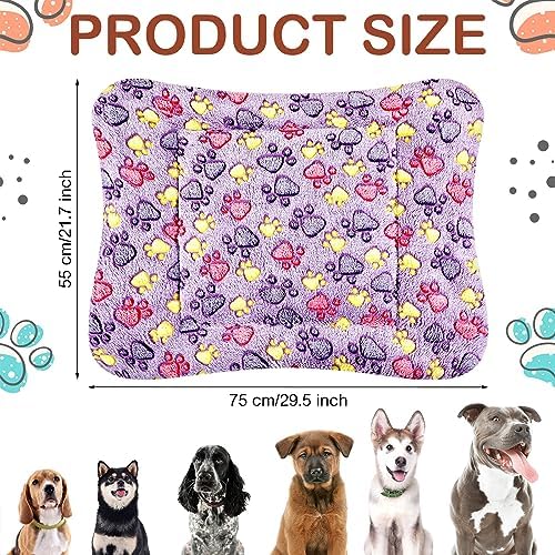 Tuanse 4 Pack Soft Pet Bed Mat Small Dog Crate Fleece