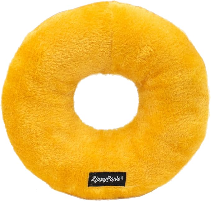 ZippyPaws Donutz Stuffed Dog Toys to Keep Them Busy - Jumbo Rainbow Donut | For Medium & Large Dogs, Squeaky Pet Toy for Boredom, with Stuffing, Soft Plush Puppy Product, Summer Pride Accessories