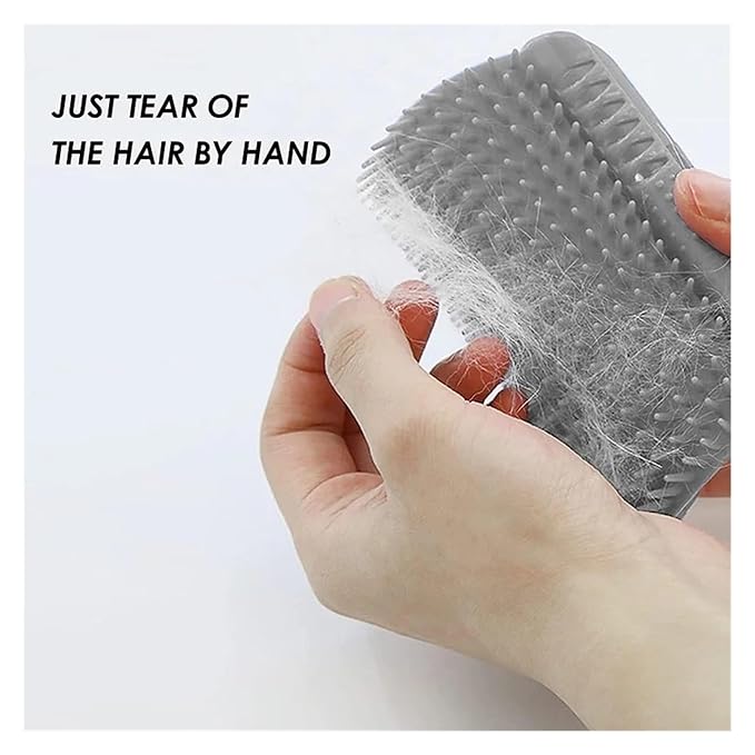 2pcs Compatible For Cat Massage Tool Pet Hair Removal Comb Wall Corner Cleaning Rubbing Brush Cats Toys Beauty Supplies(B)