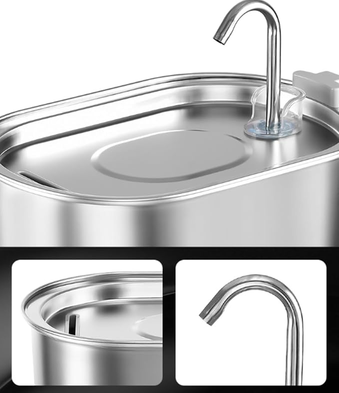 Selene The Doggy Fountain, Stainless Steel, One drinking fountain