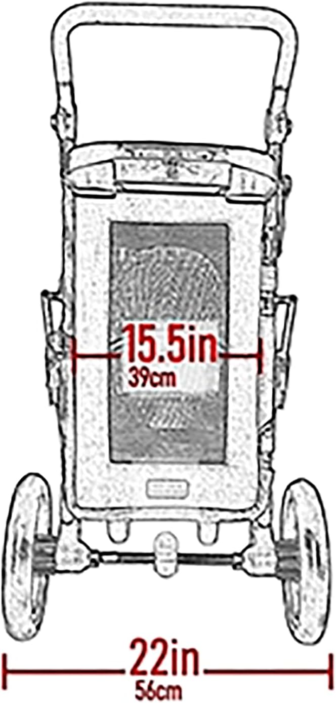 Pet Gear No-Zip Pet Stroller - Candy Apple, Dual Entry