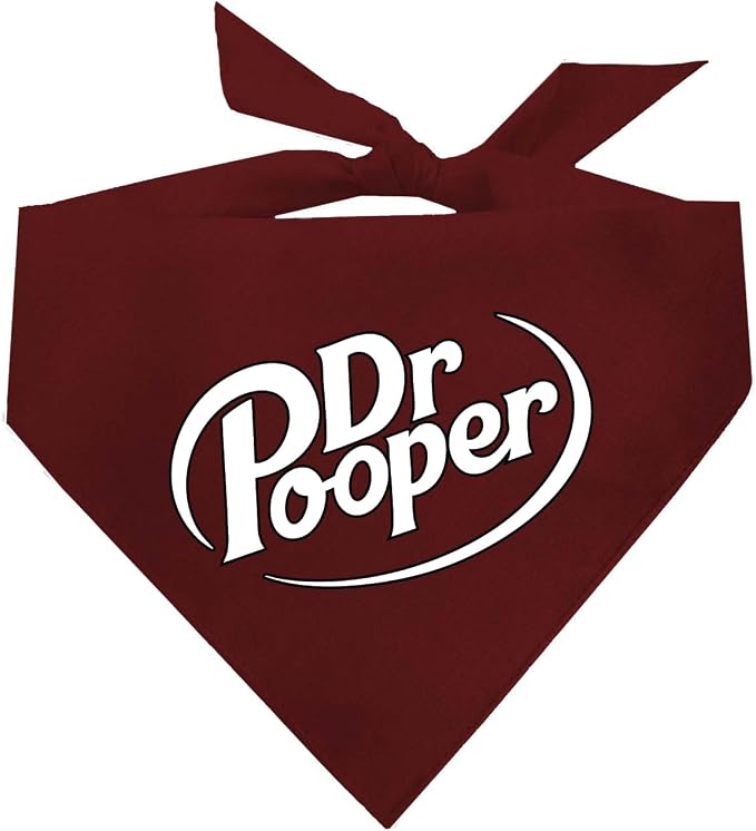 Dr. Pooper Soda Can Costume Dog Bandana, One Size, Red