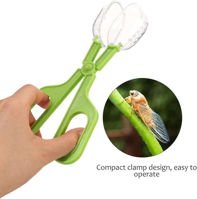 GANAZONO Reptile Tank Feeding Clamp and Poop Scoop Multi-Functional Aquarium Grabber Tool for Fish Tanks and Reptile Cages 7.08X2.63X1.57In