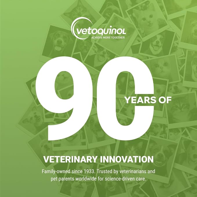 Vetoquinol Triglyceride Omega - Fish Oil for Dogs & Cats - Supports Healthy Skin, Coat & Normal Immune Response - Supplement with Vitamin Blend for Heart, Eye, Bone & Muscle Support - 8 Ounce