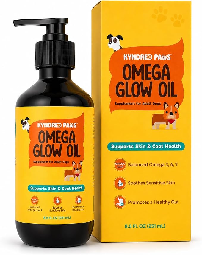 Omega-3-6-9 Oil for Dogs, Naturally Flavored & No Fishy Smell - 8.5 fl oz - Alternative to Salmon Based Fish Oil - 52% Omega 3-6-9-18% Lauric Acid - Supports Skin, Coat and Gut Health