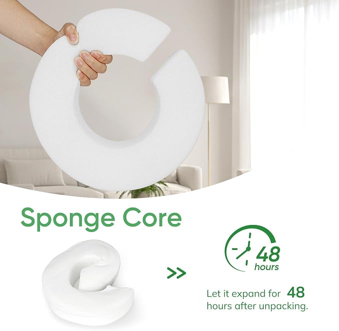 Supet Sponge Dog Cone Collar Stop Licking After Surgery, Dog Donut Collar | Adjustable Dog Recovery Collar Alternative, Detachable Shield, Soft, Comfy Cone, Neck Pillow for Large Dogs