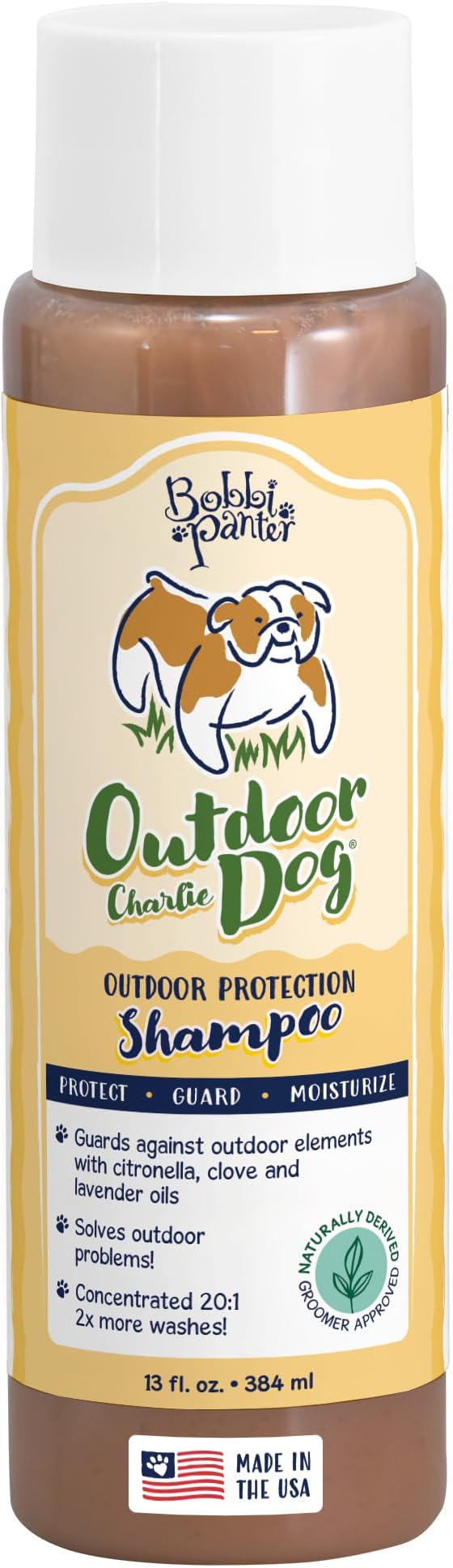 Bobbi Panter Charlie Dog Shampoo, Flea and Tick, 10oz, Brown