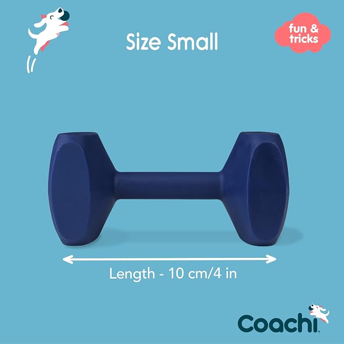 Company of Animals Coachi Training Dumbbell | Size Small | Floats, Long Distance Throwing, Classic Retrieval Toy, Gundog & Puppy Training. Super Tough & Strong, Suitable for Small Dogs