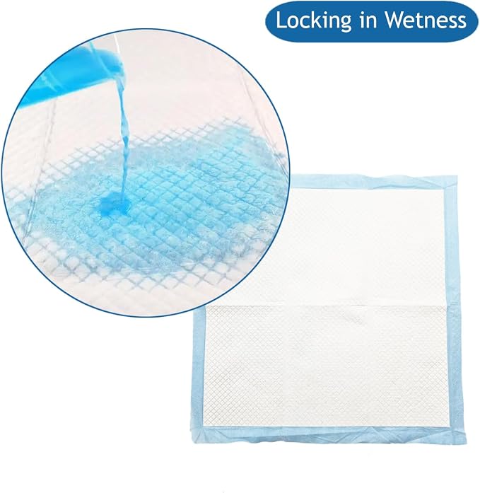 Puppy Pee Pads, 200 Count, 22 x 22 Inch Dog Wee Wee Training Pads, Leak-Proof Quick Absorb 6-Layer Design for Pet Potty Training, Ideal for Puppies, Cats, Rabbits, Guinea Pigs, Blue
