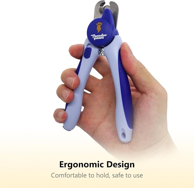LED Dog Nail Clippers with Protective Guard - Blue