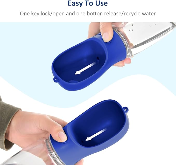 WePet Portable Dog Water Bottle with Food Container, 19oz+6oz