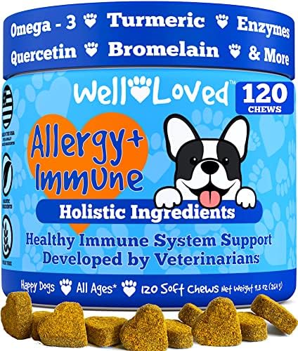 Well Loved Probiotics for Dogs & Well Loved Dog Allergy Chews Bundle, Vet Developed, Made in USA