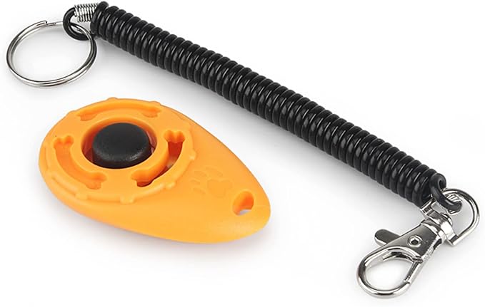 Dog Training Clicker with Wrist Strap, 2 Pack, Pink & Dark Blue