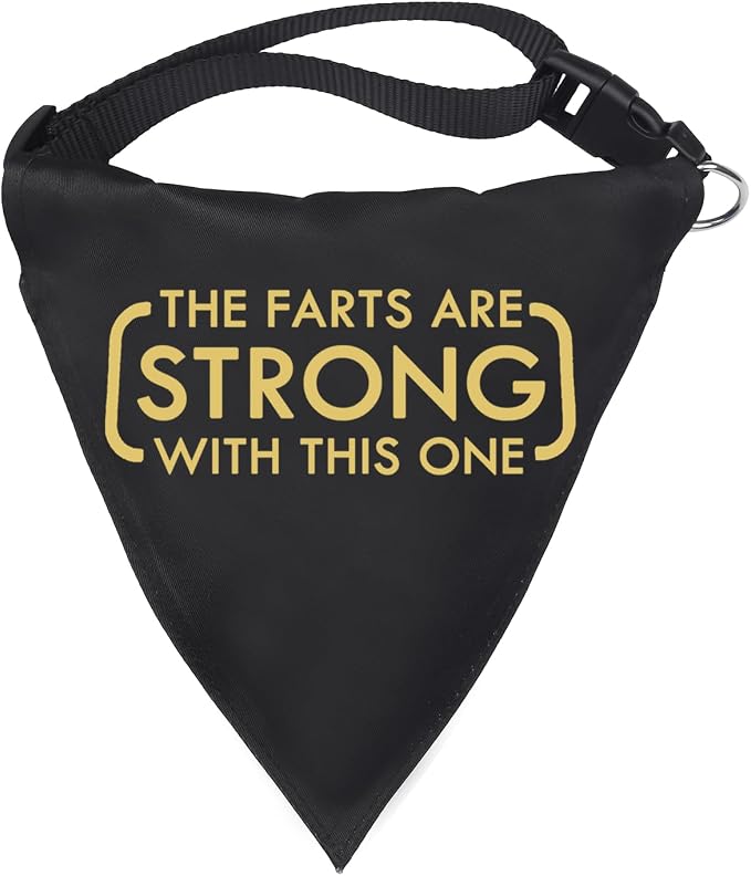 JXGZSO 1 Piece The Farts are Strong with This One Dog Bandana Funny Dog, One Size, Polyester