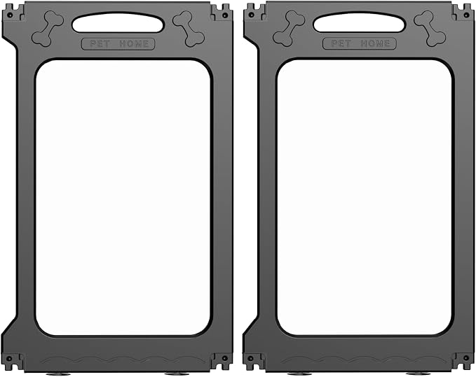 Clear Dog Playpen Extension Panels, 2 Pack, Height 30 inch, Black