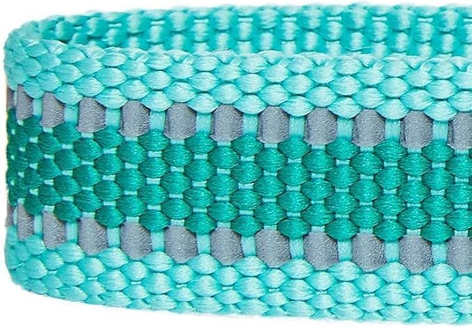 Blueberry Pet Essentials Pack of 2 Reflective Better Basics Adjustable Dog Collars, Minty Green, Small, Neck 12"-16"