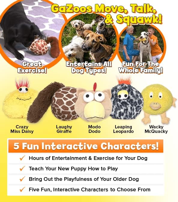 Interactive Dog Toy (Sammy the Snowman), Motion Activated Bouncing Talking Pet Toy, Exercise and Entertainment for Dogs and Puppies