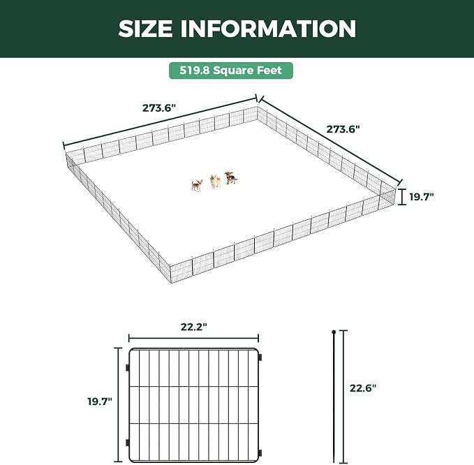 FXW MiniPaws Unleashed Dog Playpen, 20in 48 Panels