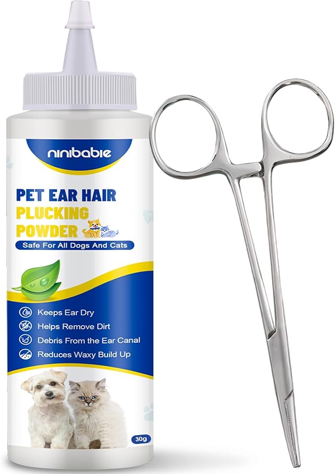 Upgraded Dog Ear Powder with 5.5 Inch Hair Removal Tool