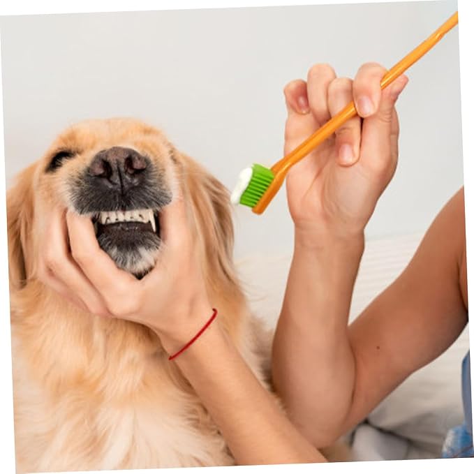 Luxshiny Professional Pet Toothbrush with Ergonomic Handle and Soft Bristles Convenient Finger Toothbrush for Dogs and Cats Portable Teeth Cleaning Tool Suitable for Multiple Pets