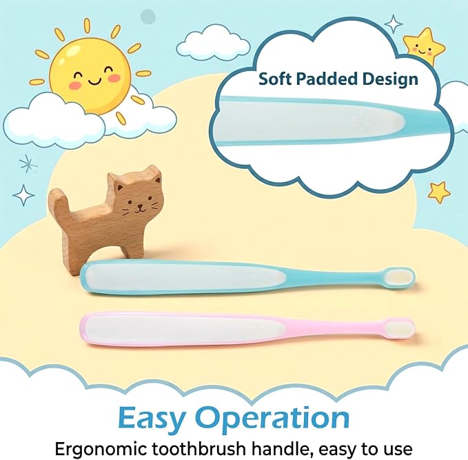 3 Pcs Small Dog Toothbrush, Soft Small Dog Cat Tooth Brush Soft Nano Bristle Puppy Kitten Tooth Brush for Puppy Teeth Cleaning Ultra Soft Toothbrush Easy Dental Cleaning