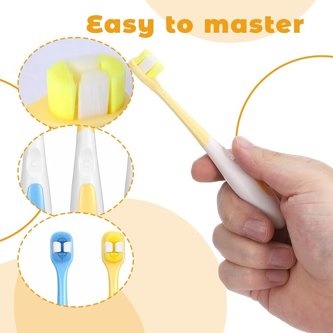 3 PCS Ultra Soft Puppy Toothbrush, Small Dog Toothbrush Mini Brush Head Cat & Pet Toothbrushes, Gentle Cat Tooth Brush Deep Teeth Cleaning, Dog Tooth Brushing Kit for Kitten and Tiny to Medium Pet